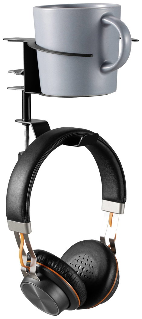 SpeaKa Professional SP-HCH-120 Fejhallgató tartó Beépített kábelvezető Fekete 7. kép