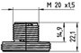 CONTA-CLIP KDS-RGA M20 BK Menet- és reteszelés adapter Lemezvastagság (max.) 7 mm Poliamid 6.6 Feket 2. bélyegkép