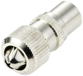 TRU COMPONENTS TC-10101528 Koax dugó Fém Csatlakozók: Koaxiális dugó, IEC Ø (kábel tartóval): 5 mm 1