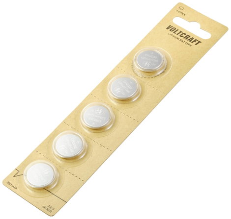 VOLTCRAFT Gombelem CR 2032 3 V 5 db 220 mAh Lítium LM2032