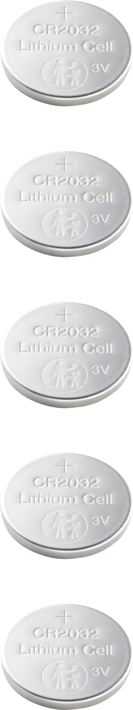 VOLTCRAFT Gombelem CR 2032 3 V 5 db 220 mAh Lítium LM2032 2. kép