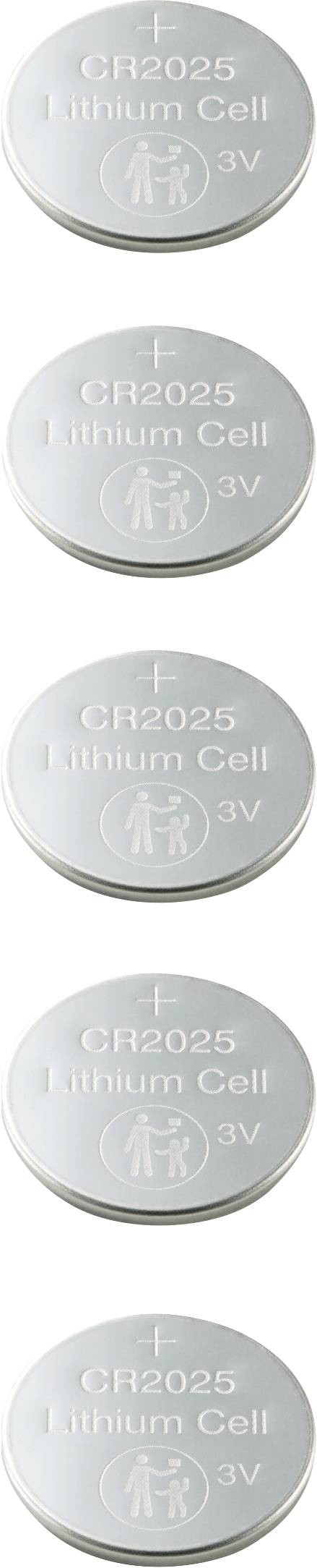 VOLTCRAFT Gombelem CR 2025 3 V 5 db 160 mAh Lítium LM2025 2. kép