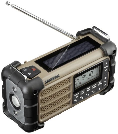 Sangean MMR-99 Kültéri rádió URH Vészhelyzeti rádió, Bluetooth® Napelem, Fröccsenő víz ellen védett,