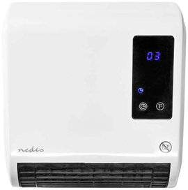 Nedis HTBA20WT Kerámia fűtőventilátor HTBA20WT 20 m² Fehér, Szürke