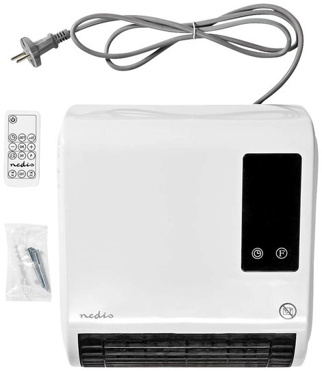 Nedis HTBA20WT Kerámia fűtőventilátor HTBA20WT 20 m² Fehér, Szürke 6. kép