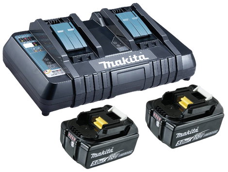 Makita BL 1850B + DC18RD 199482-2 Szerszámakku és töltő 18 V 5 Ah Lítiumion