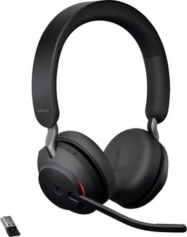 Jabra Evolve2 65 MS Telefon On Ear headset Bluetooth® Stereo Fekete Hangerő szabályozás, Elemtöltés 