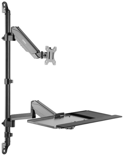 Fali billentyűzet- és monitortartó 43,2 - 81,3 cm (17 - 32) SpeaKa Professional SP-MM-710 2. kép