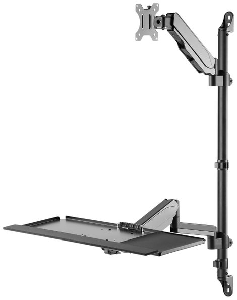 Fali billentyűzet- és monitortartó 43,2 - 81,3 cm (17 - 32) SpeaKa Professional SP-MM-710 3. kép