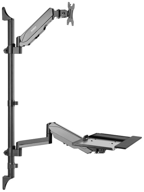 Fali billentyűzet- és monitortartó 43,2 - 81,3 cm (17 - 32) SpeaKa Professional SP-MM-710 4. kép