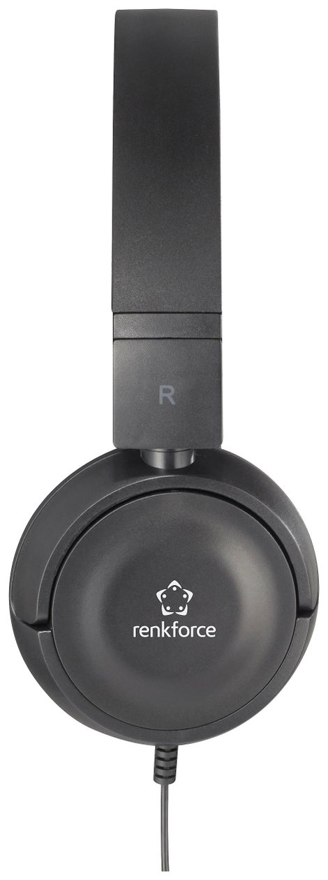 Renkforce RF-HS-130 On Ear fejhallgató Vezetékes Stereo Fekete Hangerő szabályozás 2. kép