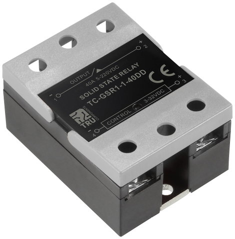 TRU COMPONENTS Félvezető relé TC-GSR-1-40DD 40 A Kapcsolási feszültség (max.): 220 V/DC Egyenáram át 2. kép