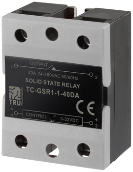 TRU COMPONENTS Félvezető relé TC-GSR-1-40DA 40 A Kapcsolási feszültség (max.): 480 V/AC Egyenáram át