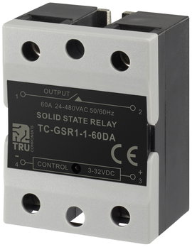 TRU COMPONENTS Félvezető relé TC-GSR-1-60DA 60 A Kapcsolási feszültség (max.): 480 V/AC Egyenáram át