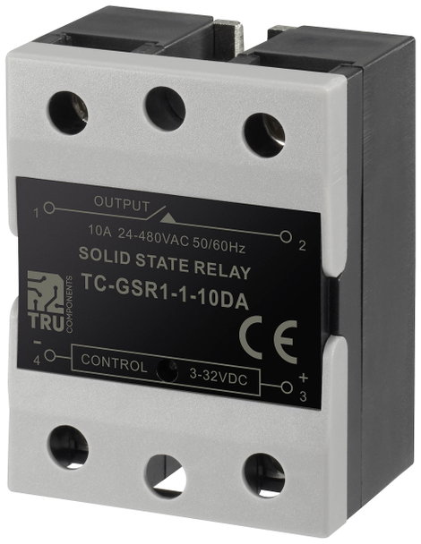TRU COMPONENTS Félvezető relé TC-GSR-1-10DA 10 A Kapcsolási feszültség (max.): 480 V/AC Egyenáram át