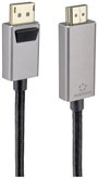 Renkforce Kijelző csatlakozó / HDMI Összekötőkábel DisplayPort dugó, HDMI-A dugó 2.00 m Fekete UHD 8 2. bélyegkép
