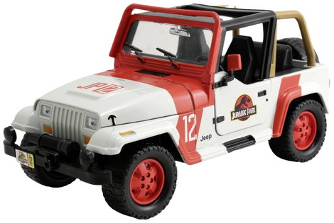 JADA TOYS Jurassic Park 1992 Jeep Wrangler 1:24 Autómodell
