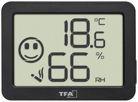 TFA Dostmann 30.5055.01 Hőmérséklet- és légnedvesség mérő Fekete 3. kép