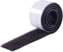 Öntapadó tépőzár 0,5 m x 25 mm, fekete