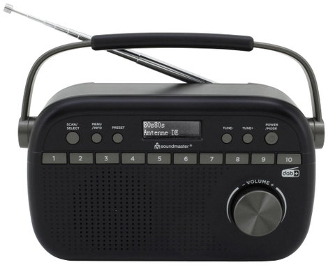 soundmaster DAB280SW Táskarádió DAB+, URH Fekete