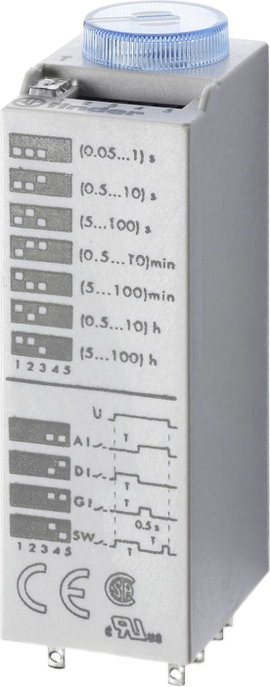 Finder 85.02.0.012.0000 85.02.0.012.0000 Időrelé 12 V DC/AC 1 db Időtartomány: 0.05 - 360000 mp 2 vá