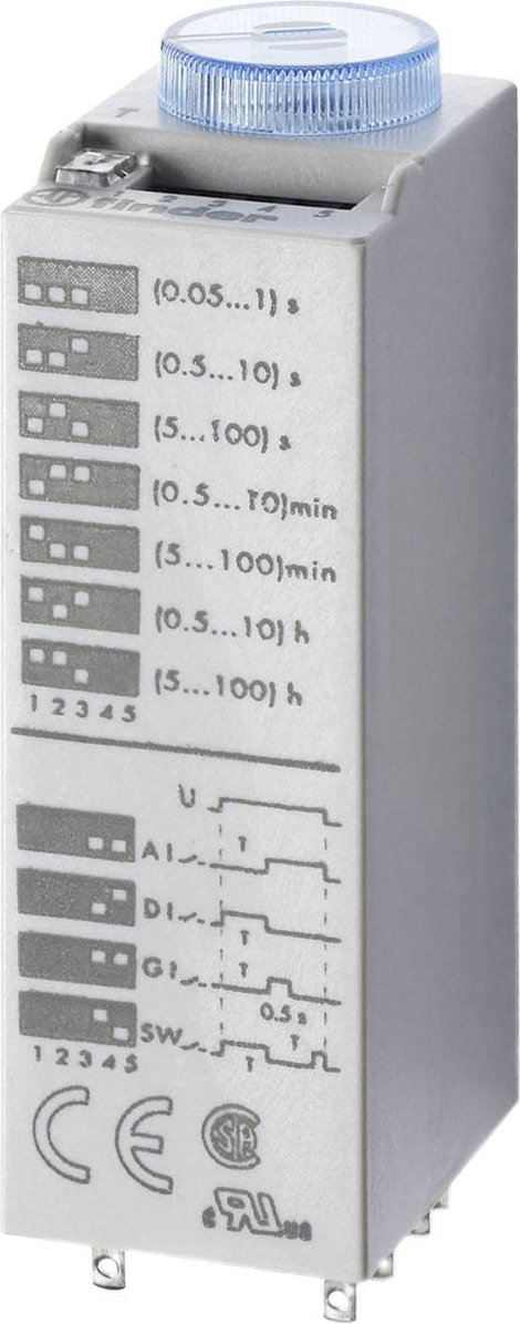 Finder 85.02.0.012.0000 85.02.0.012.0000 Időrelé 12 V DC/AC 1 db Időtartomány: 0.05 - 360000 mp 2 vá