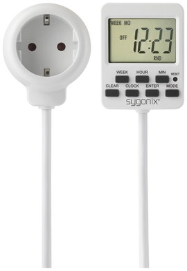 Sygonix SY-5178380 Időkapcsoló óra Digitális Heti program 3500 W Visszaszámláló funkció, Folyamatos 