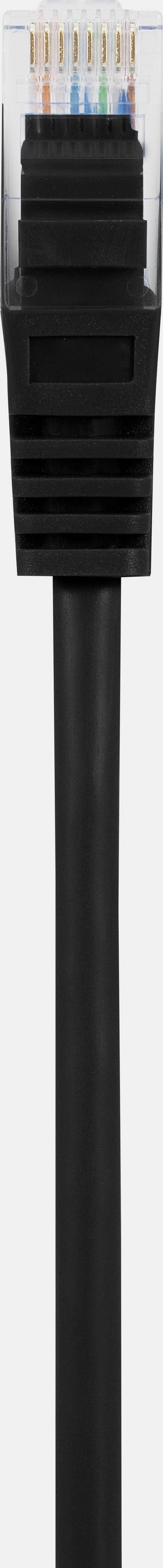 Renkforce RF-5044016 RJ45 Hálózati kábel, patchkábel CAT 5e U/UTP 10.00 m Fekete Védővel 1 db 2. kép