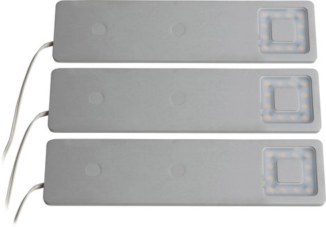 Heitronic Cortina LED-es polc alá szerelhető lámpa 3 részes készlet LED Fixen beépített LED-es 7.2 W 4. kép