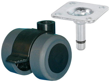 dörner + helmer 761335 761335 Dupla görgő KerékØ: 35 mm Teherbírás (max.): 70 kg 1 db