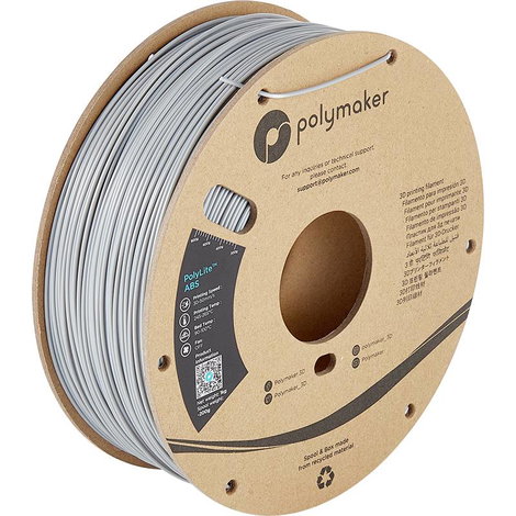Polymaker PE01003 PolyLite 3D nyomtatószál ABS műanyag közel szagtalan 1.75 mm 1000 g Szürke 1 db 3. kép