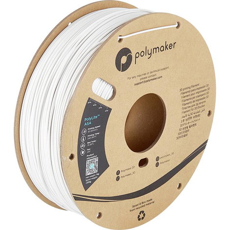 Polymaker PF01002 PolyLite 3D nyomtatószál ASA UV álló, időjárásálló, hőálló 1.75 mm 1000 g Fehér 1 4. kép