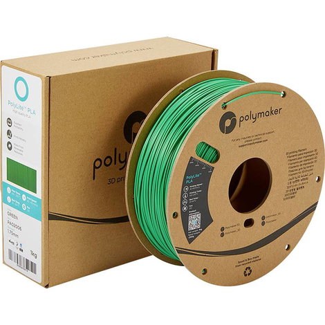 Polymaker PA02006 PolyLite 3D nyomtatószál PLA műanyag 1.75 mm 1000 g Zöld 1 db 4. kép