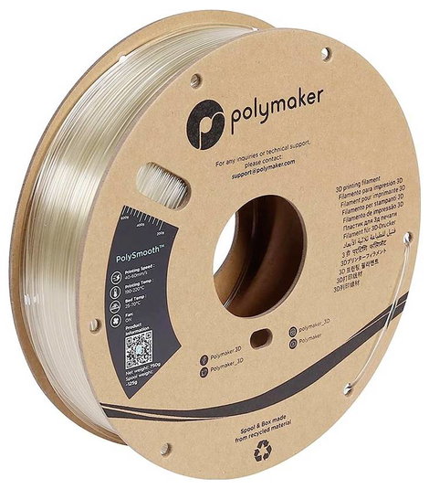 Polymaker PJ01011 PolySmooth 3D nyomtatószál PVB polírozható 1.75 mm 750 g Átlátszó 1 db
