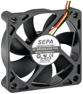 SEPA PLB60B24FSE31A Axiális ventilátor 24 V/DC 27.6 m³/óra (H x Sz x Ma) 60 x 60 x 15 mm