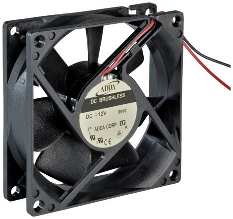 ADDA AD08012HB257104 Axiális ventilátor 12 V/DC 37.2 m³/óra (H x Sz x Ma) 80 x 80 x 25 mm