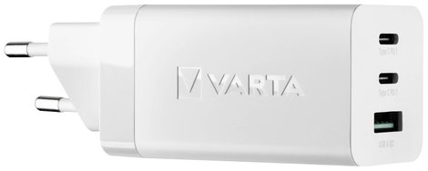 Varta High Speed Charger 65W USB-s töltőkészülék 65 W Aljzat dugó Kimenetek száma: 3 x USB, USB-C®