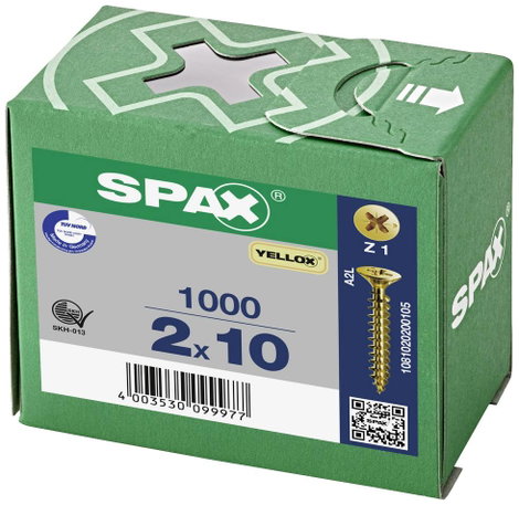 SPAX SPAX Seko-Z 1081020200105 Facsavar 2 mm 10 mm Kereszthornyú Pozidriv Acél #####YELLOX 1000 db 3. kép