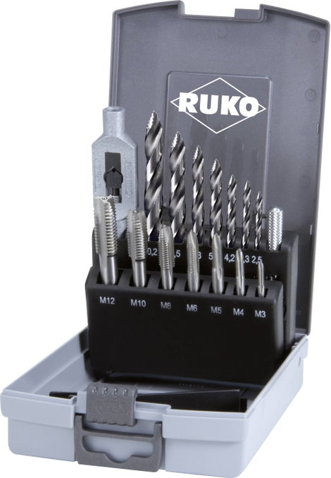 RUKO 259048RO Gépi menetfúró készlet 14 részes M3 - M12 DIN 352, DIN 376, DIN 338 HSS 1 készlet 2. kép