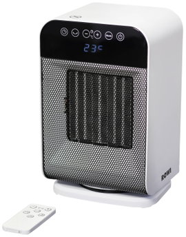 ROWI 1 03 03 0353 Kerámia fűtőventilátor HKH 2000/2/1 ODT Premium 60 m³ Fehér, Fekete