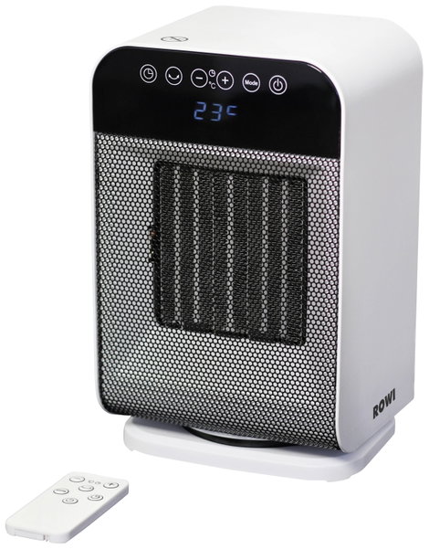 ROWI 1 03 03 0353 Kerámia fűtőventilátor HKH 2000/2/1 ODT Premium 60 m³ Fehér, Fekete