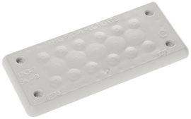 Trelleborg MH-16 F 17-1 LIGHT GREY UL94 V-0 IP65 | TPE | Screw Átvezető lemez TPE Szürke 1 db