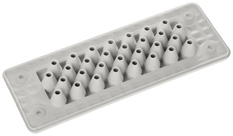 Trelleborg MH-24 F 30-1 LIGHT GREY UL94 V-0 IP65 | TPE | Screw Átvezető lemez TPE Szürke 1 db 2. kép
