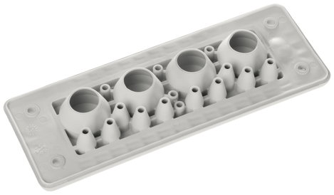 Trelleborg MH-24 F 19-1 LIGHT GREY UL94 V-0 IP65 | TPE | Screw Átvezető lemez TPE Szürke 1 db 2. kép