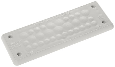Trelleborg MH-24 F 31-1 LIGHT GREY UL94 V-0 IP65 | TPE | Screw Átvezető lemez TPE Szürke 1 db
