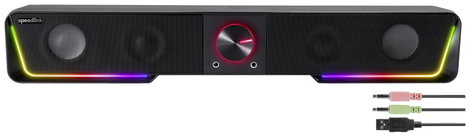 SpeedLink Gravity RGB Soundbar Fekete Bluetooth, Hangfal megvilágítás 2. kép