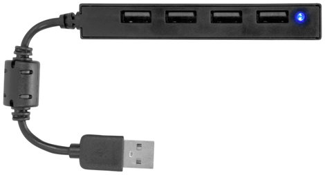 SpeedLink Snappy Slim 4 port USB 2.0 hub Fekete 2. kép