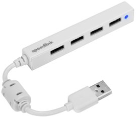 SpeedLink Snappy Slim 4 port USB 2.0 hub Fehér