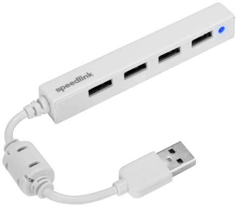 SpeedLink Snappy Slim 4 port USB 2.0 hub Fehér