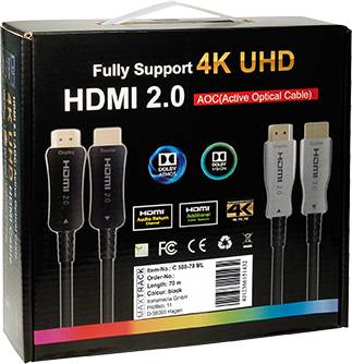 Maxtrack HDMI Csatlakozókábel HDMI-A dugó, HDMI-A dugó 70.00 m Fekete C 508-70 ML Ultra HD (4k) HDMI 4. kép